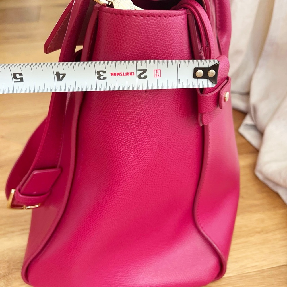 Furla Fuchsia Leather Tote Bag with Gold Hardware - Picture 5 of 16